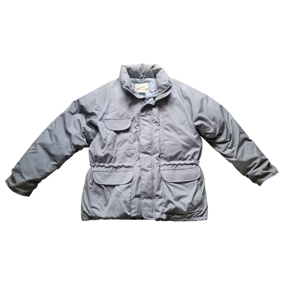 VTG 80s Cabelas Goose Down Parka Jacket Mens XL Gray Puffer Heavy Winter Coat